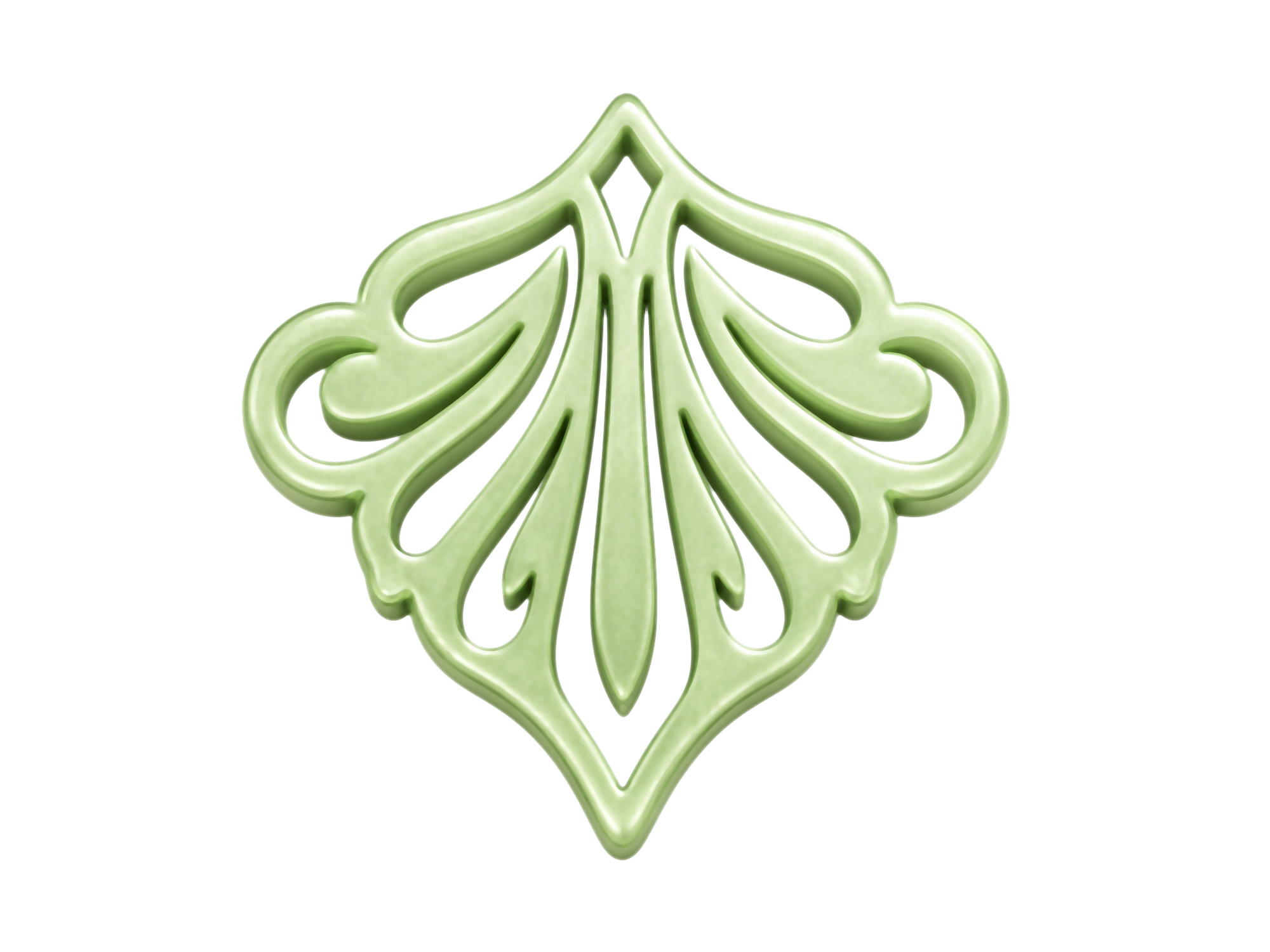 bambusfarbige Ornamente zum Ohrringe machen