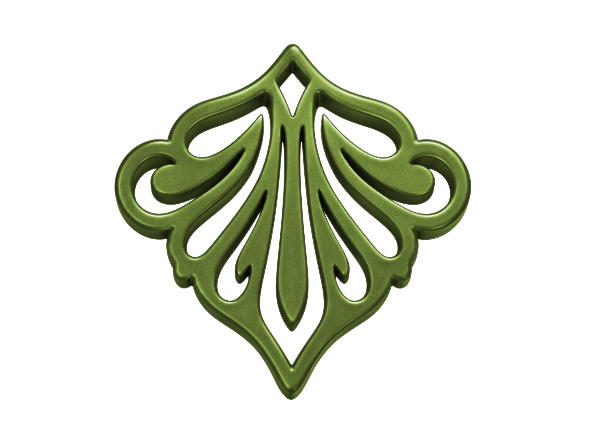 moosgrüne Ornamente zum Ohrringe machen