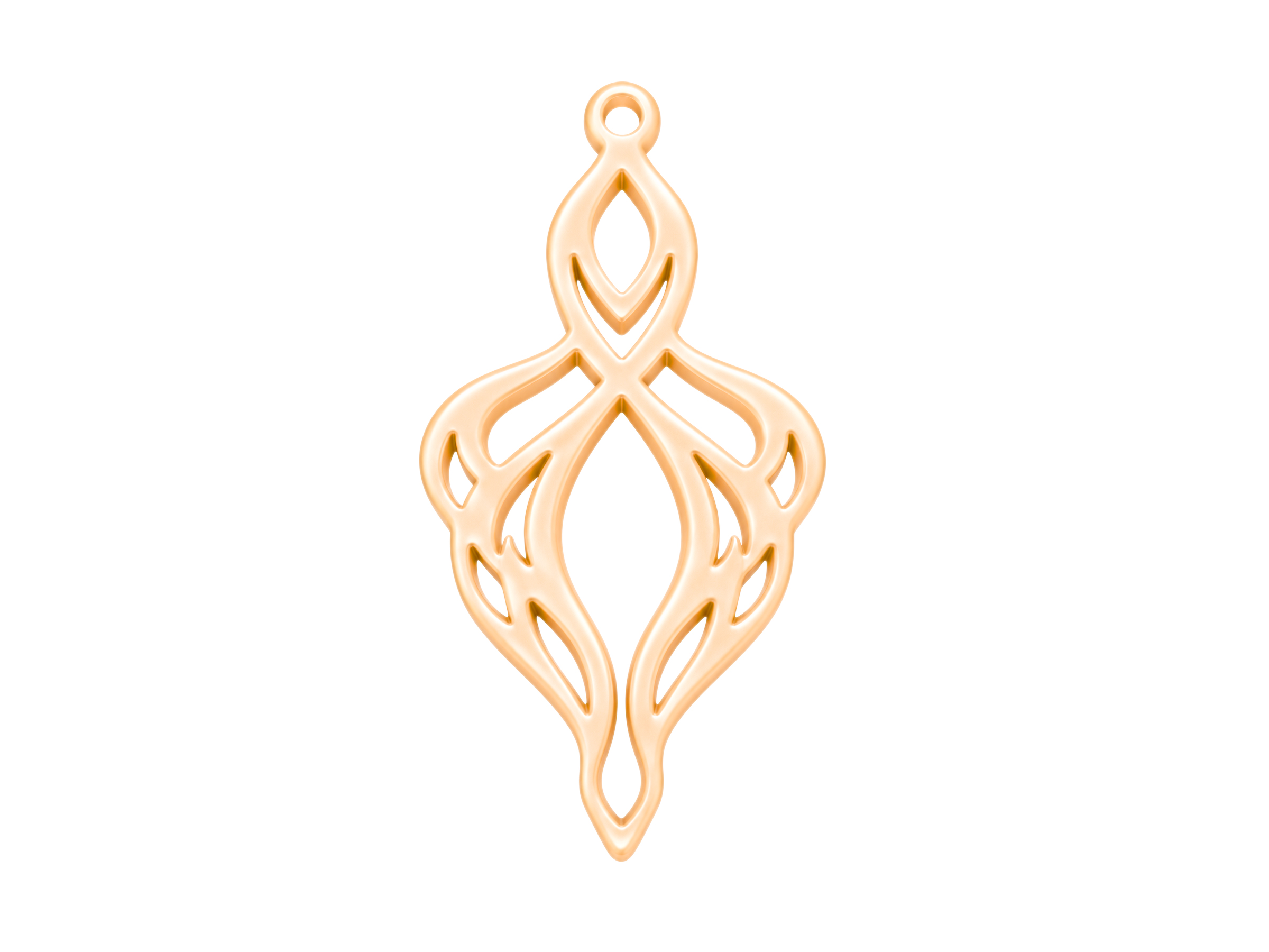 pfirsichfarbige Ornamente zum Ohrringe machen
