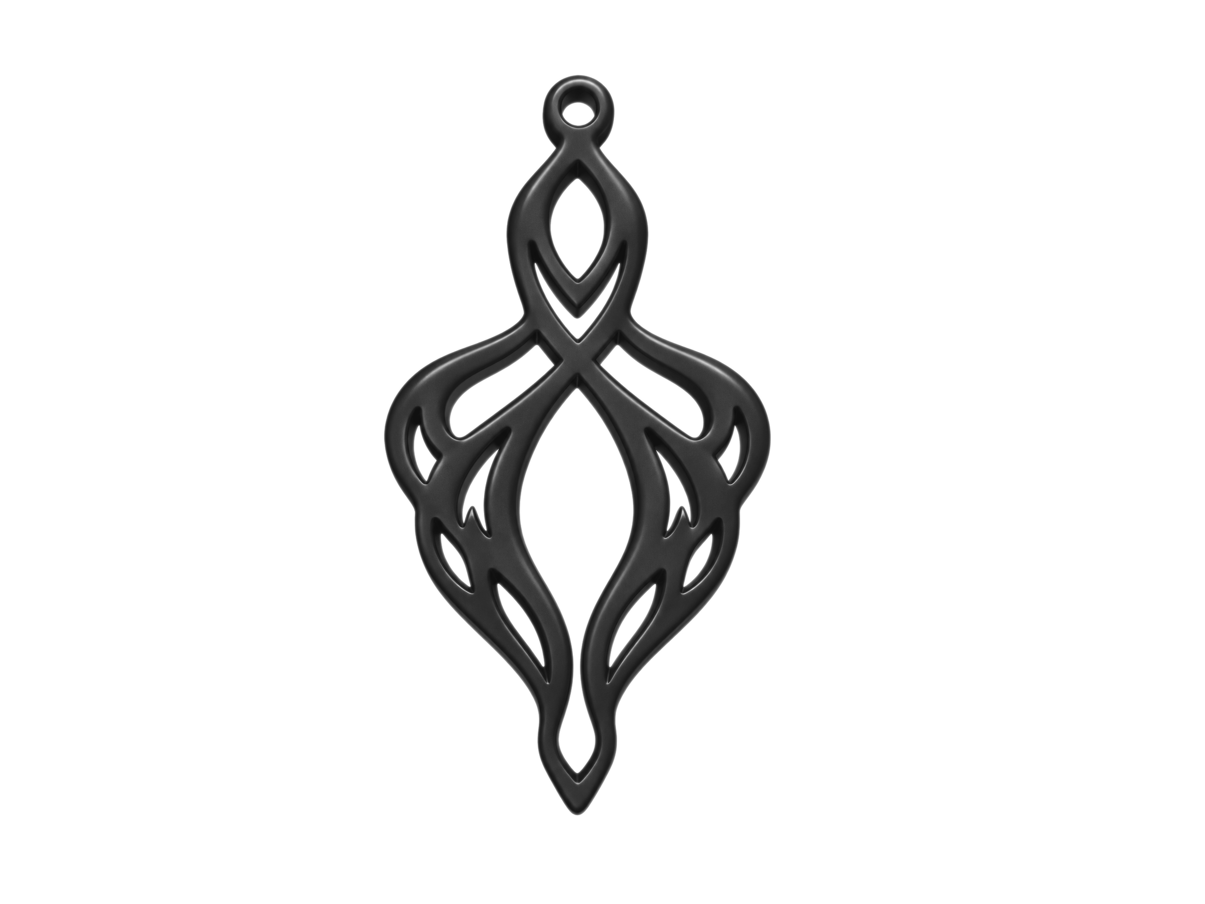schwarze Ornamente zum Ohrringe machen