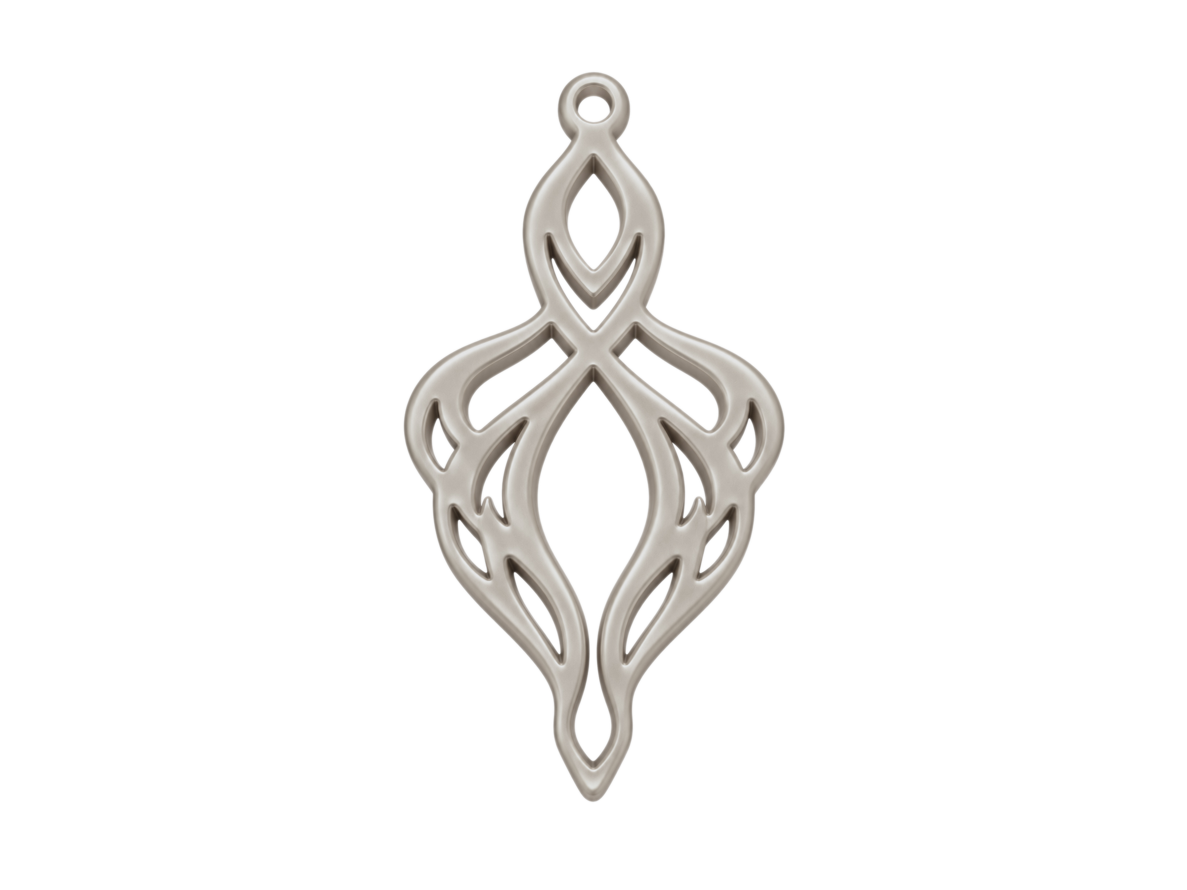 silbergraue Ornamente zum Ohrringe machen