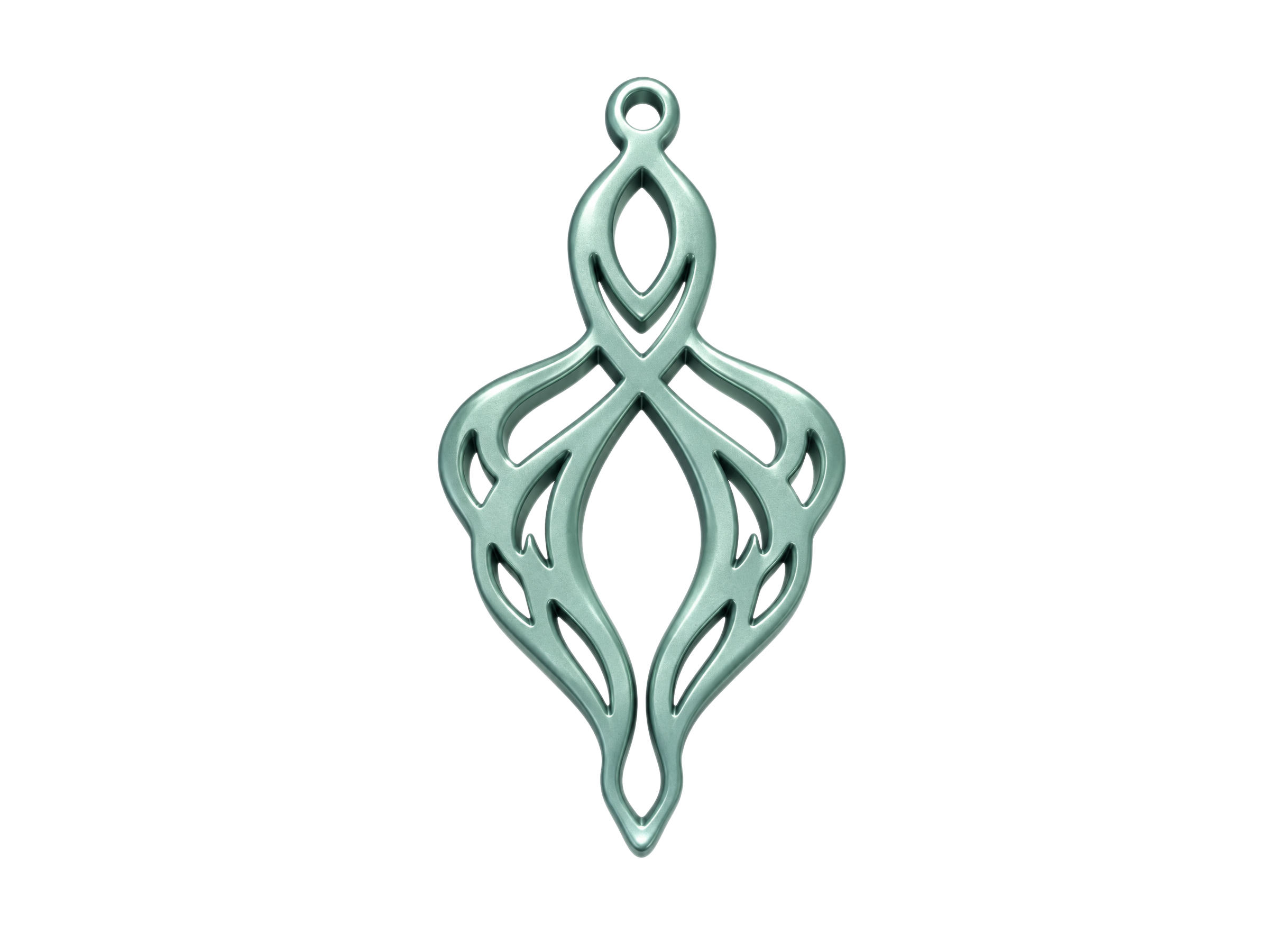 smoky teal farbige Ornamente zum Ohrringe machen