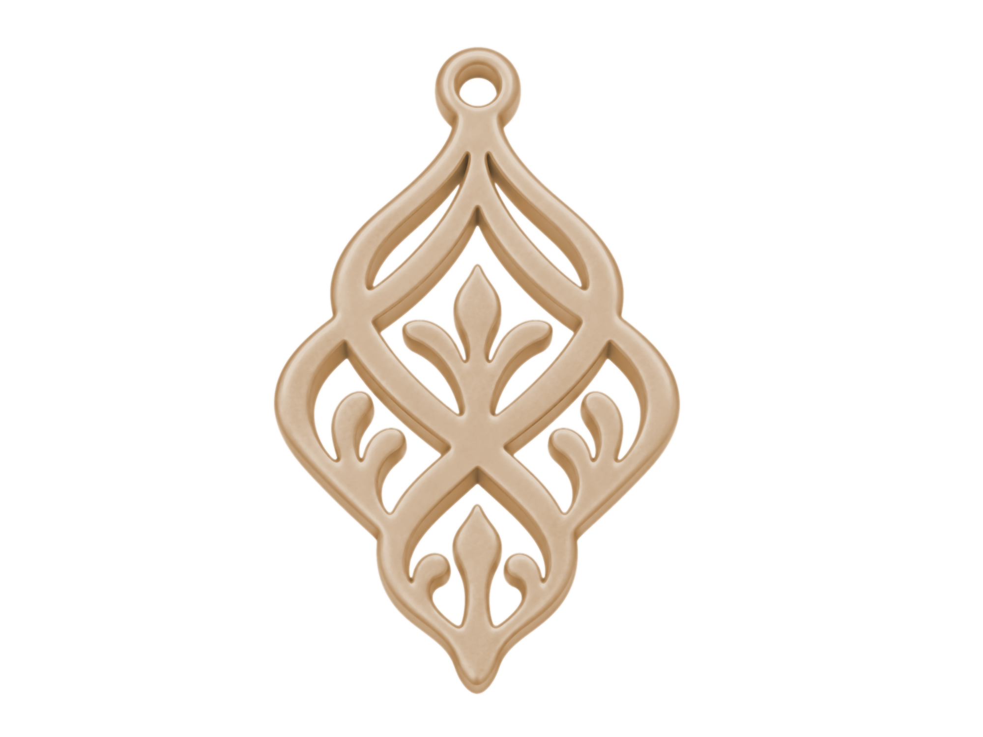 beige Ornamente zum Ohrringe machen