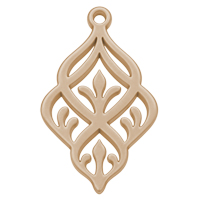 Ornament für Ohrringe, Model Fiorella 38x25mm, Beige