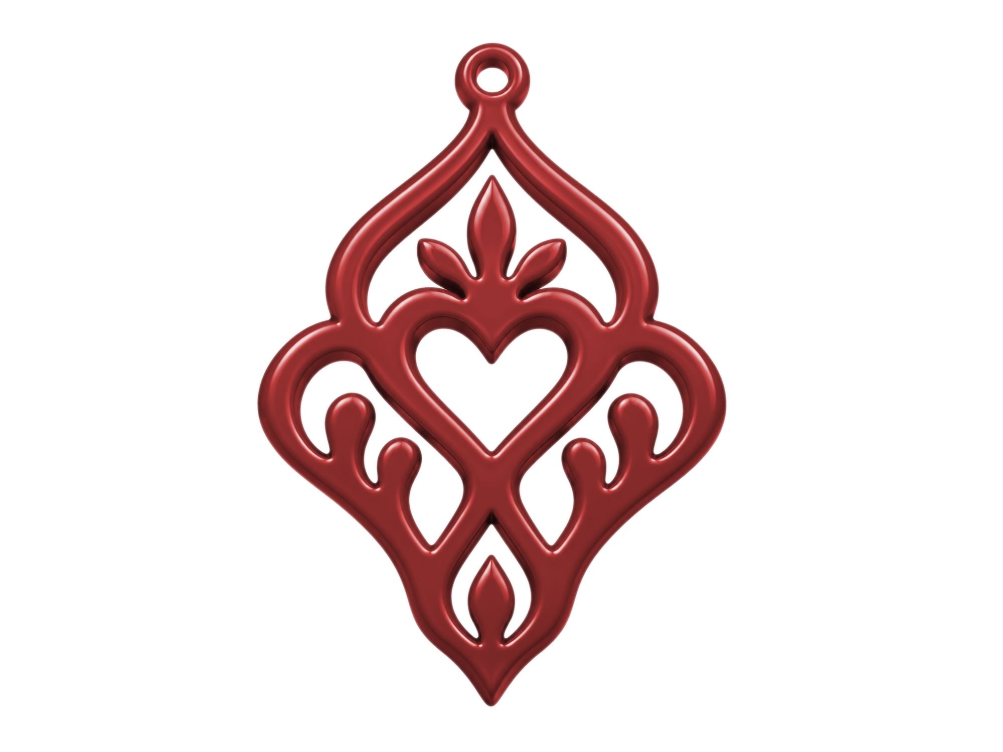 rote Ornamente zum Ohrringe machen