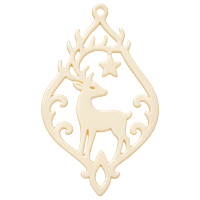 Ornament für Ohrringe, Model Wintermärchen 59x35mm, Prosecco