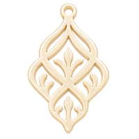 Ornament für Ohrringe, Model Fiorella 38x25mm, Prosecco