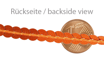 orangene Pailletten - Rückseite