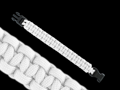 Paracord Armband 19cm Weiss Bild 1