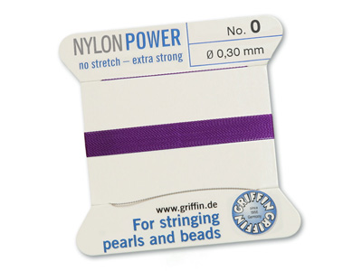 Perlseide, Knpfseide aus Nylon Amethyst