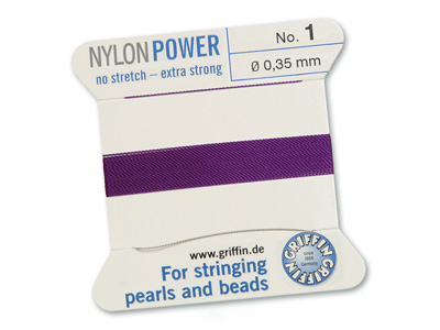 Perlseide, Knüpfseide aus Nylon Amethyst
