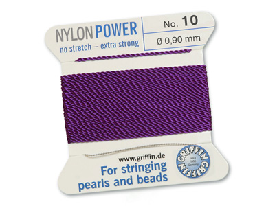 Perlseide, Knpfseide aus Nylon Amethyst