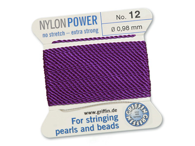 Perlseide, Knpfseide aus Nylon Amethyst