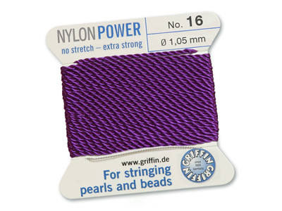 Perlseide, Knüpfseide aus Nylon Amethyst