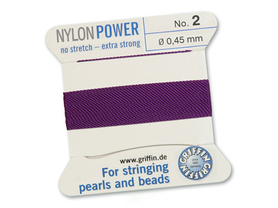 Perlseide, Knüpfseide aus Nylon Amethyst