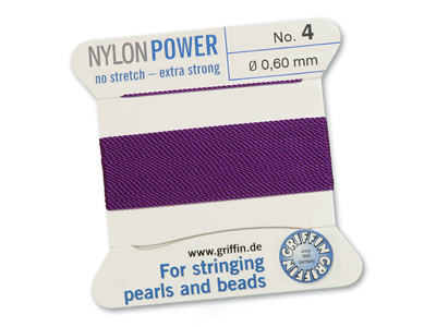 Perlseide, Knüpfseide aus Nylon Amethyst