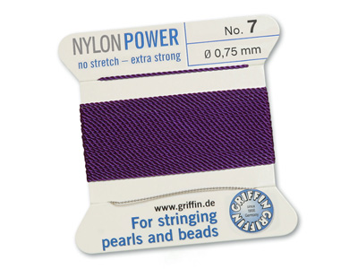 Perlseide, Knpfseide aus Nylon Amethyst