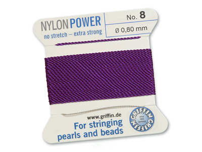 Perlseide, Knpfseide aus Nylon Amethyst