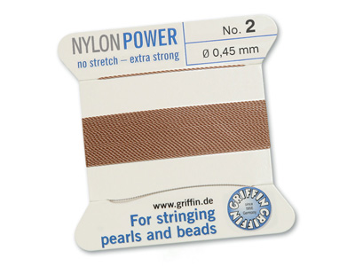 Perlseide, Knüpfseide aus Nylon Beige