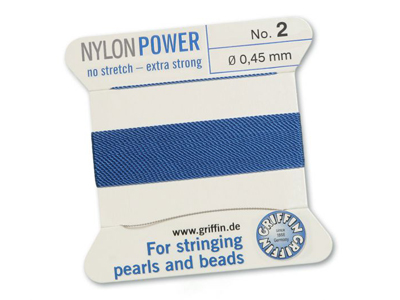 Perlseide, Knüpfseide aus Nylon Blau