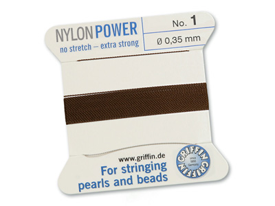 Perlseide, Knüpfseide aus Nylon Braun