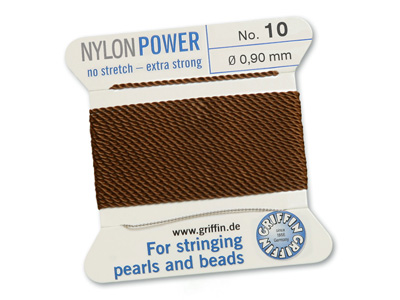 Perlseide, Knüpfseide aus Nylon Braun