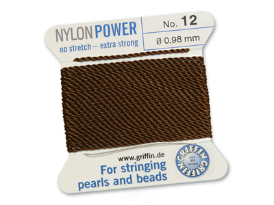 Perlseide, Knüpfseide aus Nylon Braun