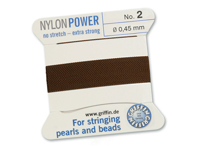 Perlseide, Knüpfseide aus Nylon Braun