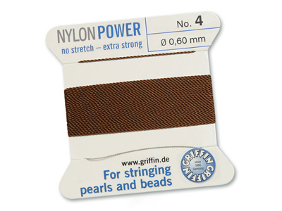 Perlseide, Knüpfseide aus Nylon Braun