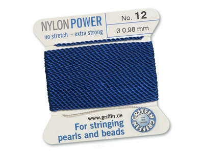 Perlseide, Knüpfseide aus Nylon Dunkelblau