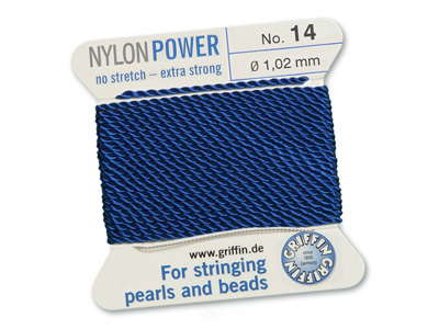 Perlseide, Knüpfseide aus Nylon Dunkelblau