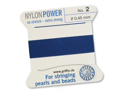 Perlseide, Knüpfseide aus Nylon Dunkelblau