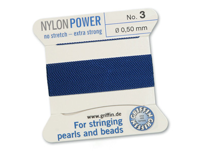 Perlseide, Knüpfseide aus Nylon Dunkelblau