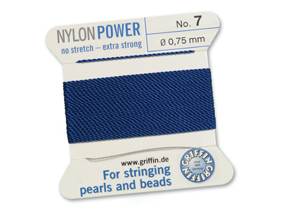 Perlseide, Knüpfseide aus Nylon Dunkelblau