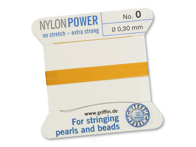 Perlseide, Knüpfseide aus Nylon Dunkelgelb