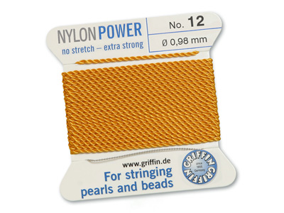 Perlseide, Knüpfseide aus Nylon Dunkelgelb