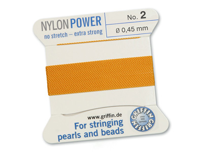 Perlseide, Knüpfseide aus Nylon Dunkelgelb