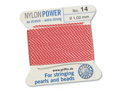 Perlseide, Knüpfseide aus Nylon Dunkelrosa
