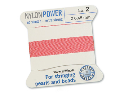 Perlseide, Knüpfseide aus Nylon Dunkelrosa