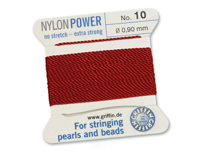 Perlseide, Knüpfseide aus Nylon Granatrot