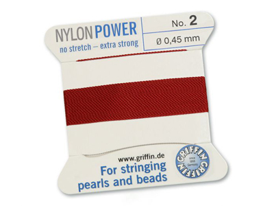 Perlseide, Knüpfseide aus Nylon Granatrot