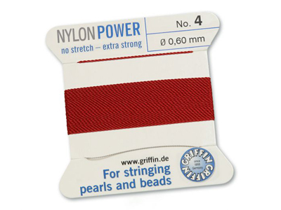 Perlseide, Knüpfseide aus Nylon Granatrot