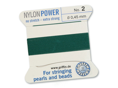 Perlseide, Knüpfseide aus Nylon Grün