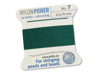 Perlseide, Knüpfseide aus Nylon Grün