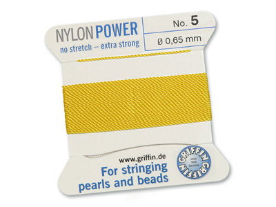 Perlseide, Knüpfseide aus Nylon Hellgelb