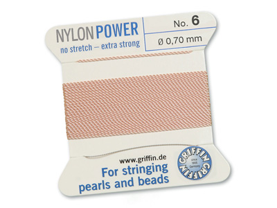 Perlseide, Knüpfseide aus Nylon Hellrosa