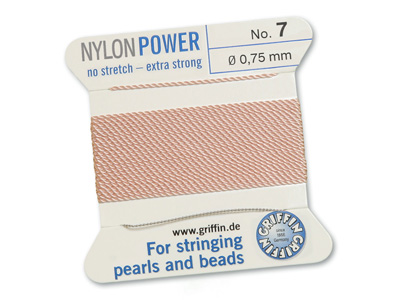 Perlseide, Knüpfseide aus Nylon Hellrosa