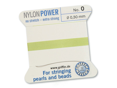 Perlseide, Knüpfseide aus Nylon Jadegrün