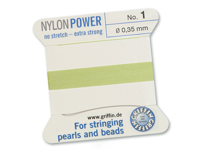 Perlseide, Knüpfseide aus Nylon Jadegrün