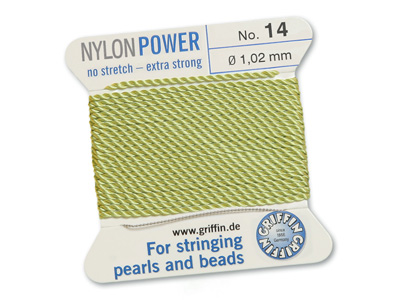 Perlseide, Knüpfseide aus Nylon Jadegrün